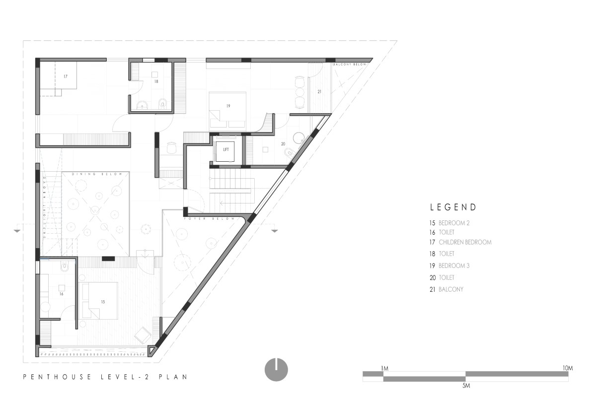 Level 02 Plan-House of Pendants by iha Architecture