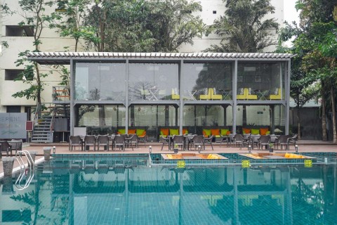 Serene Pool and Restaurant by VSG Studio