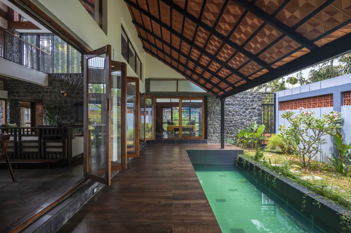 Pool area of Khayaal by 7th Hue Architecture Studio
