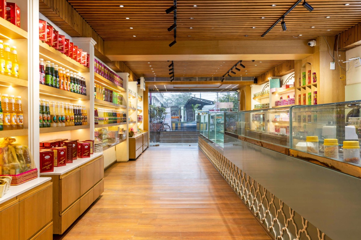 Interior view of Guruji Thandai - Drink Speciality Store by Imagine Design Studio