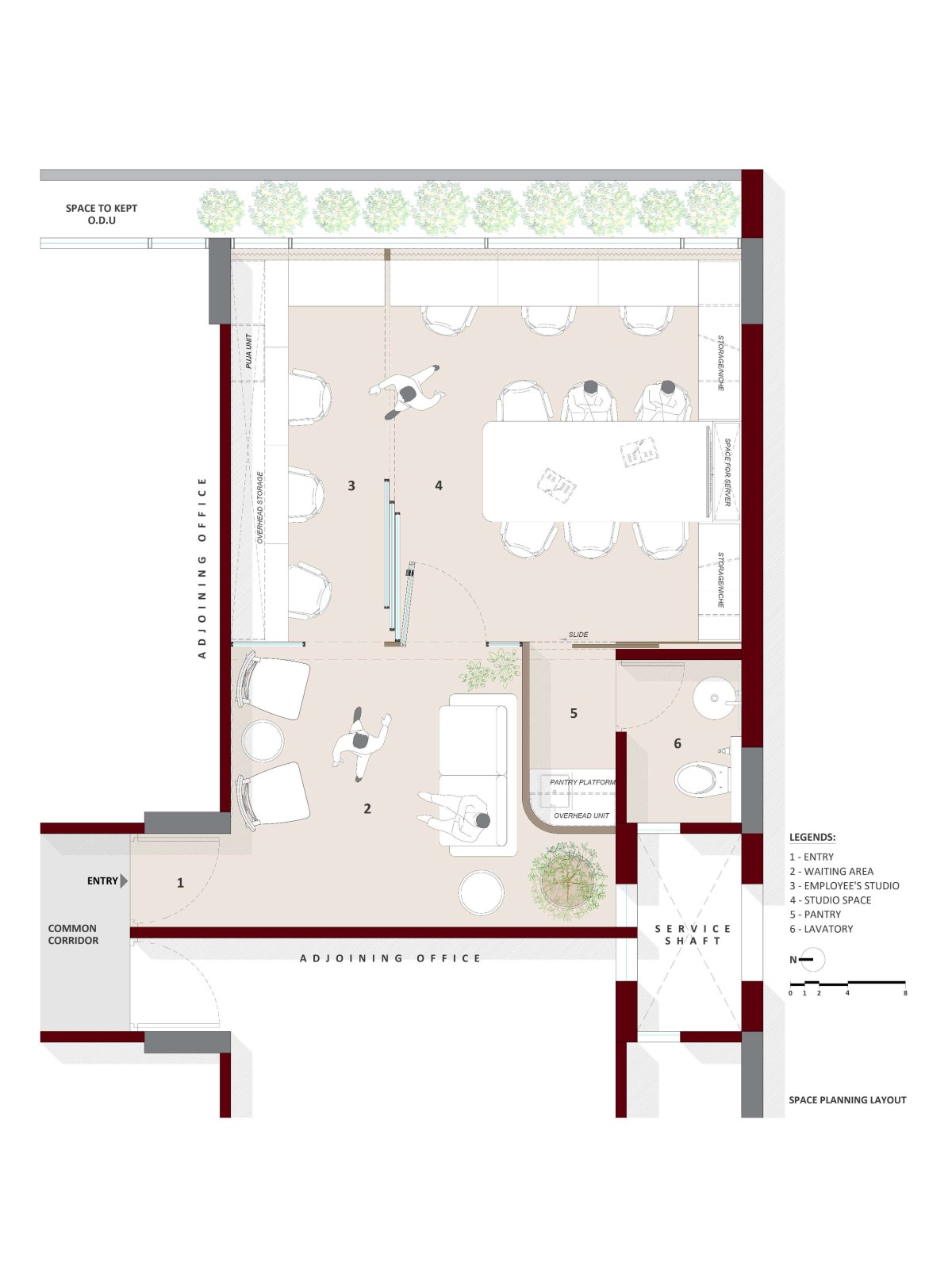 STUDIO SPACE PLANNING LAYOUT