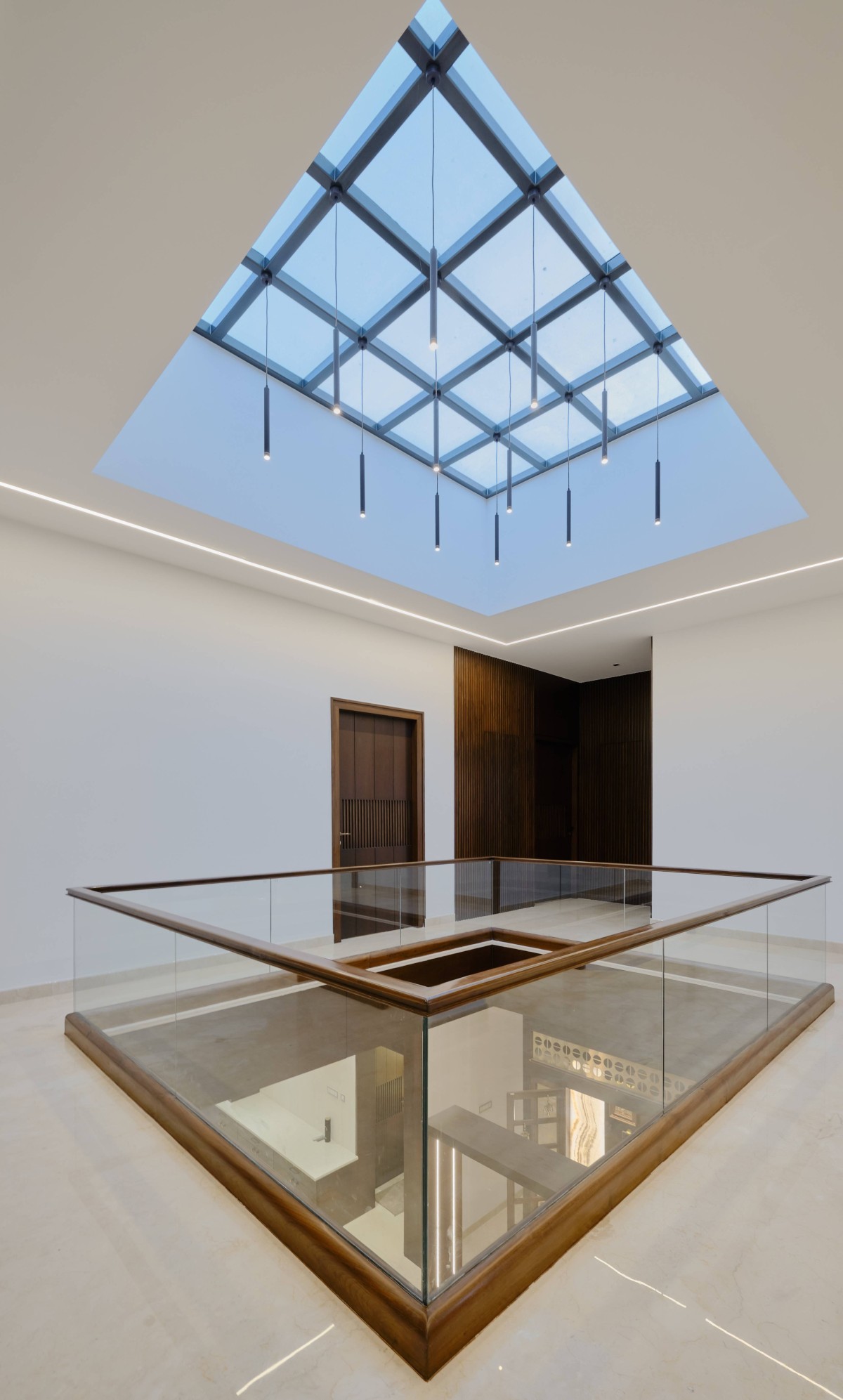 Central Skylight-House of Linearity by Zraaya Architects