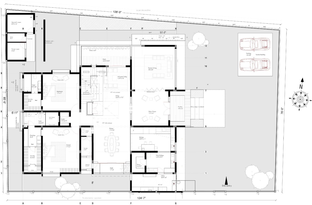 Ground floor plan-House of Linearity by Zraaya Architects