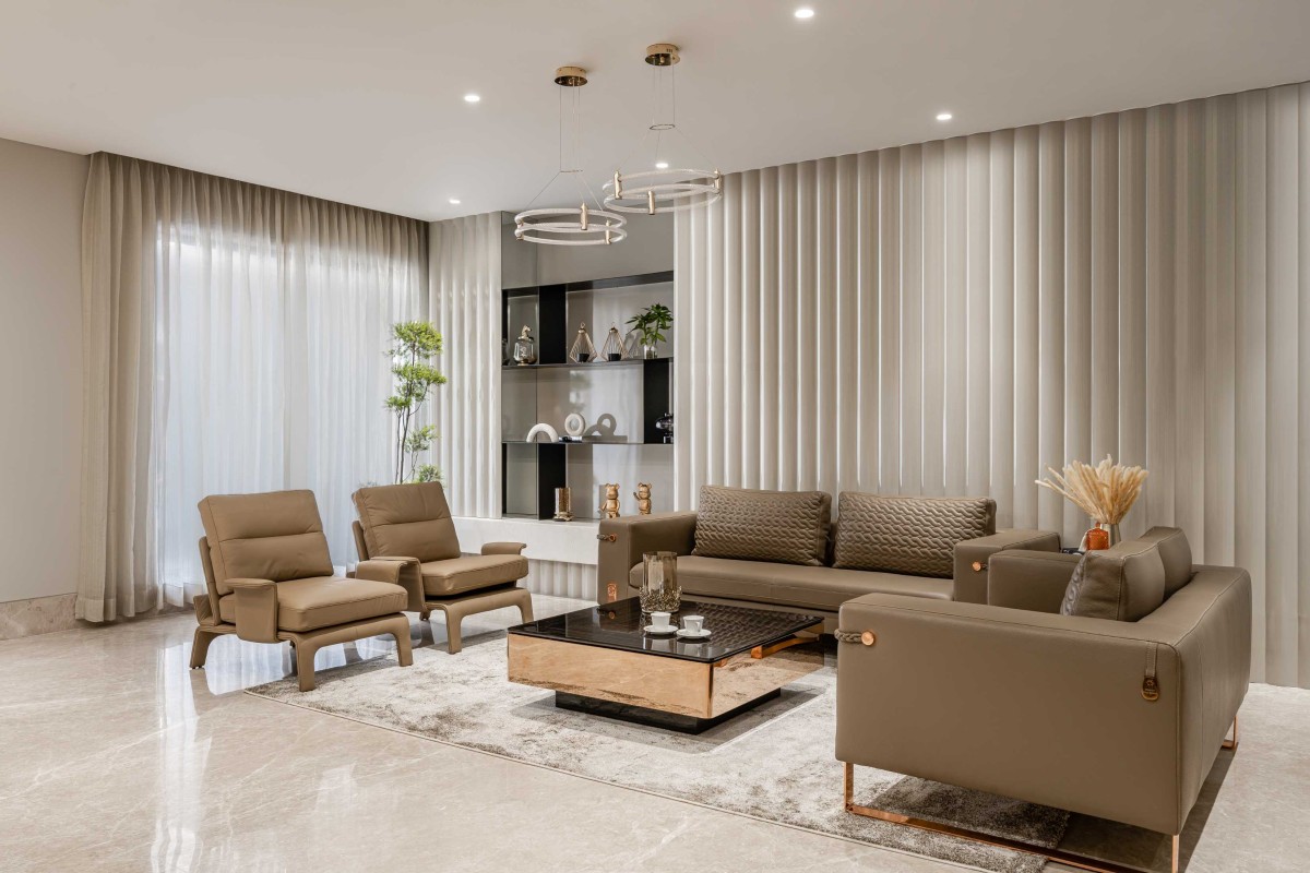 Living room of Shree Ram Villa by Sterling Interiors