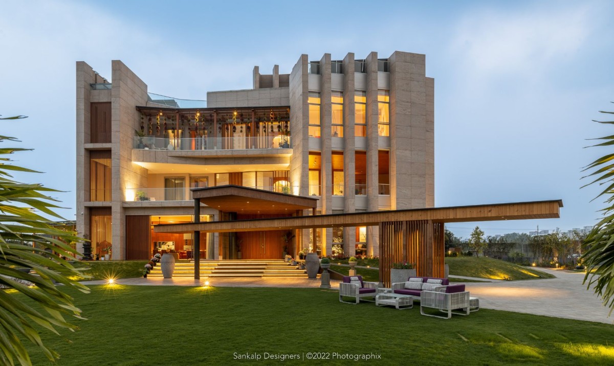 Exterior view of Bhise Residence by Sankalp Designers