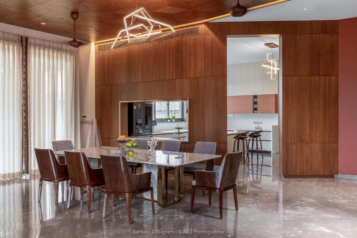 Dining room of Bhise Residence by Sankalp Designers