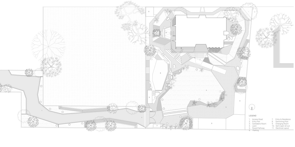 Site plan of Bhise Residence by Sankalp Designers