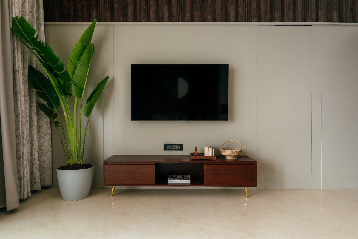 TV unit of Villa 46 by Hem & Associates