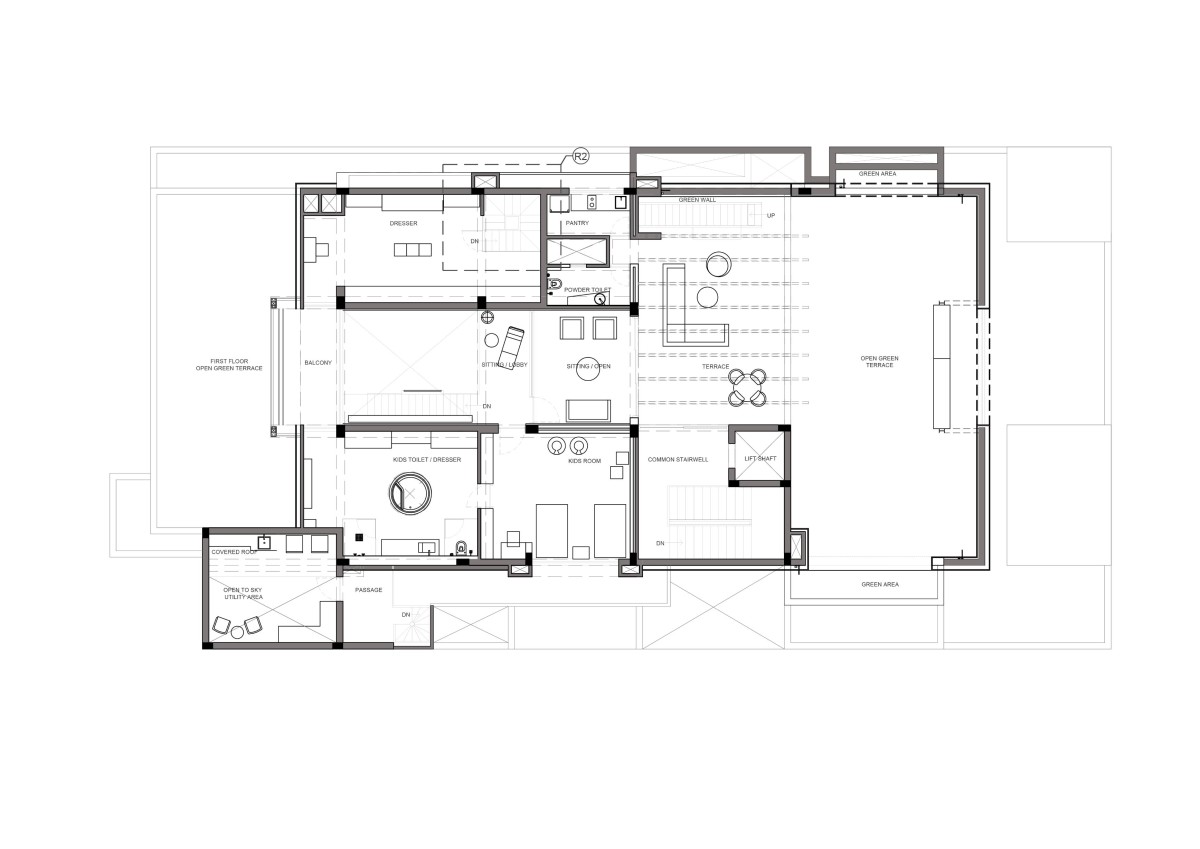 Fouth floor plan of GC House of Archohm
