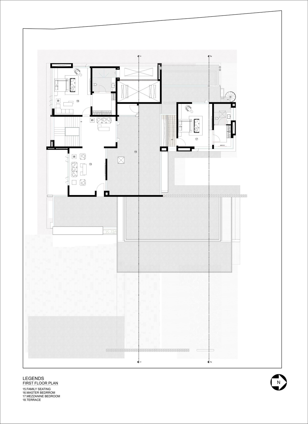 Plan of S+P Residence by Cubism Architects & Interiors