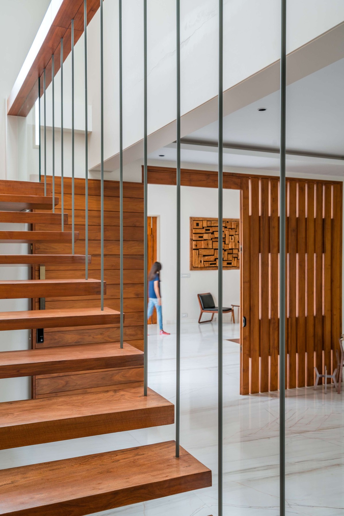 Staircase to Mezzanine Bedroom of S+P Residence by Cubism Architects & Interiors