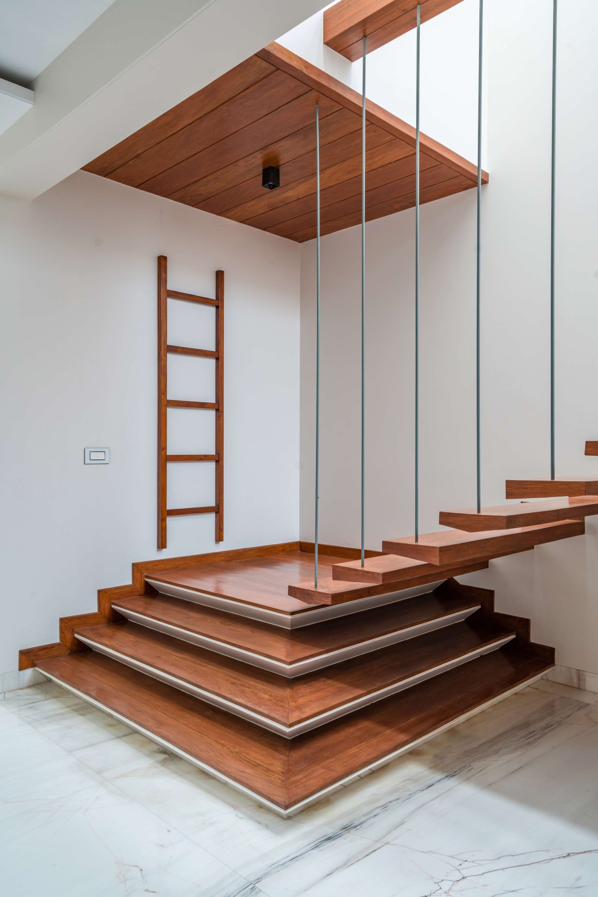 Staircase to Mezzanine Bedroom of S+P Residence by Cubism Architects & Interiors