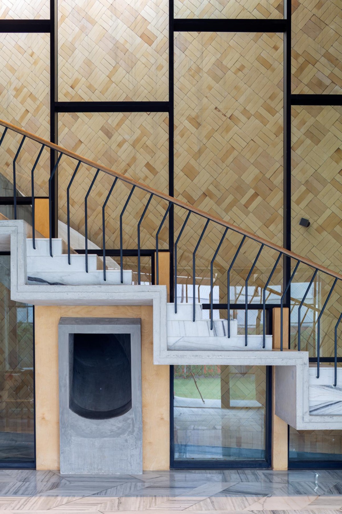 Staircase view of Chromatic House by Anagram Architects
