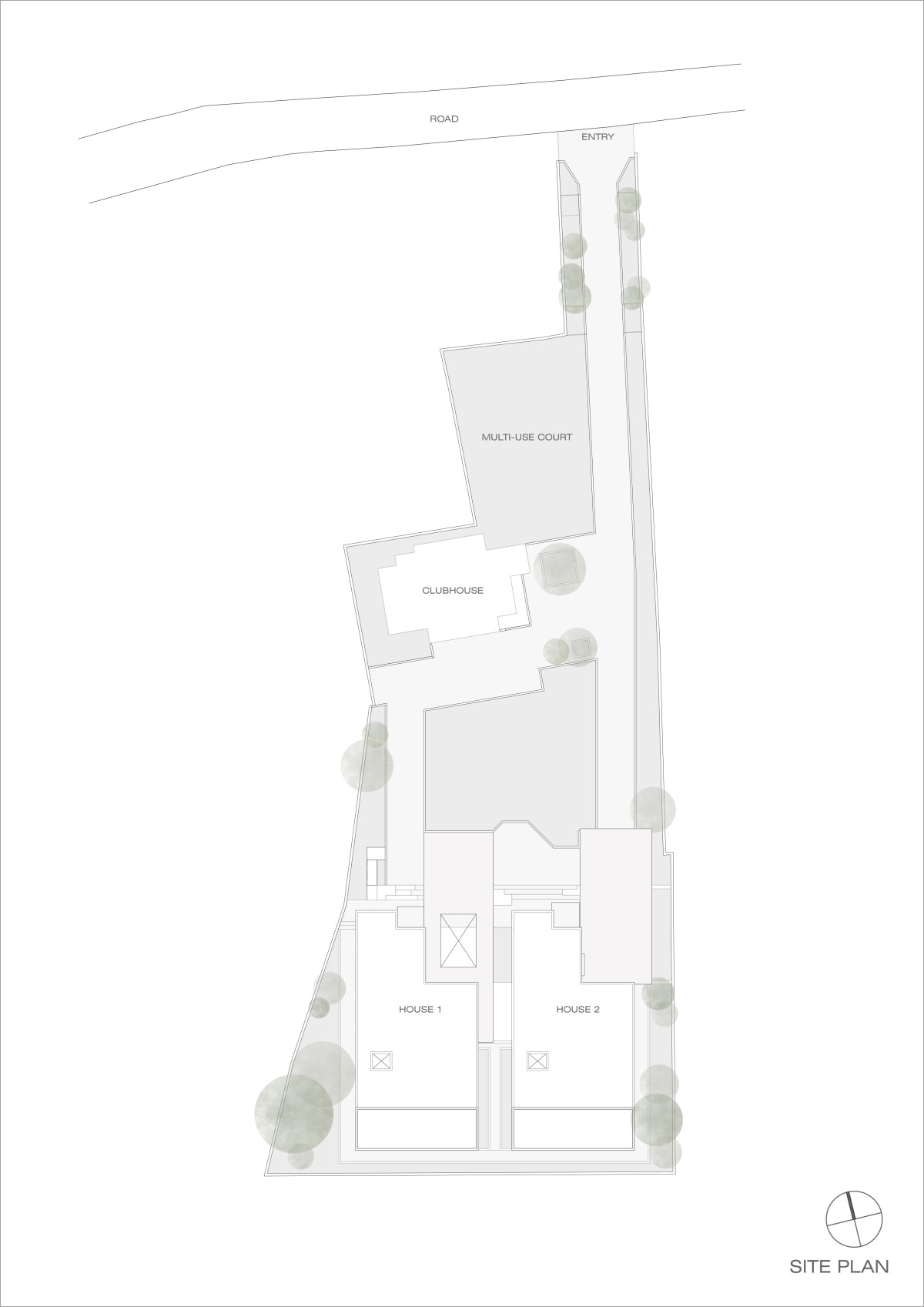 Site plan of Manjodaya House by Ecumene Habitat Solutions Pvt. Ltd.