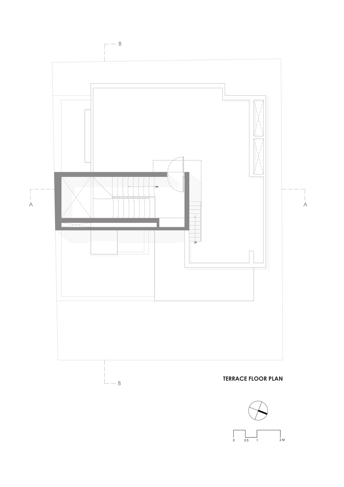 Terrace floor plan of The White Bleached House by Neogenesis+Studi0261
