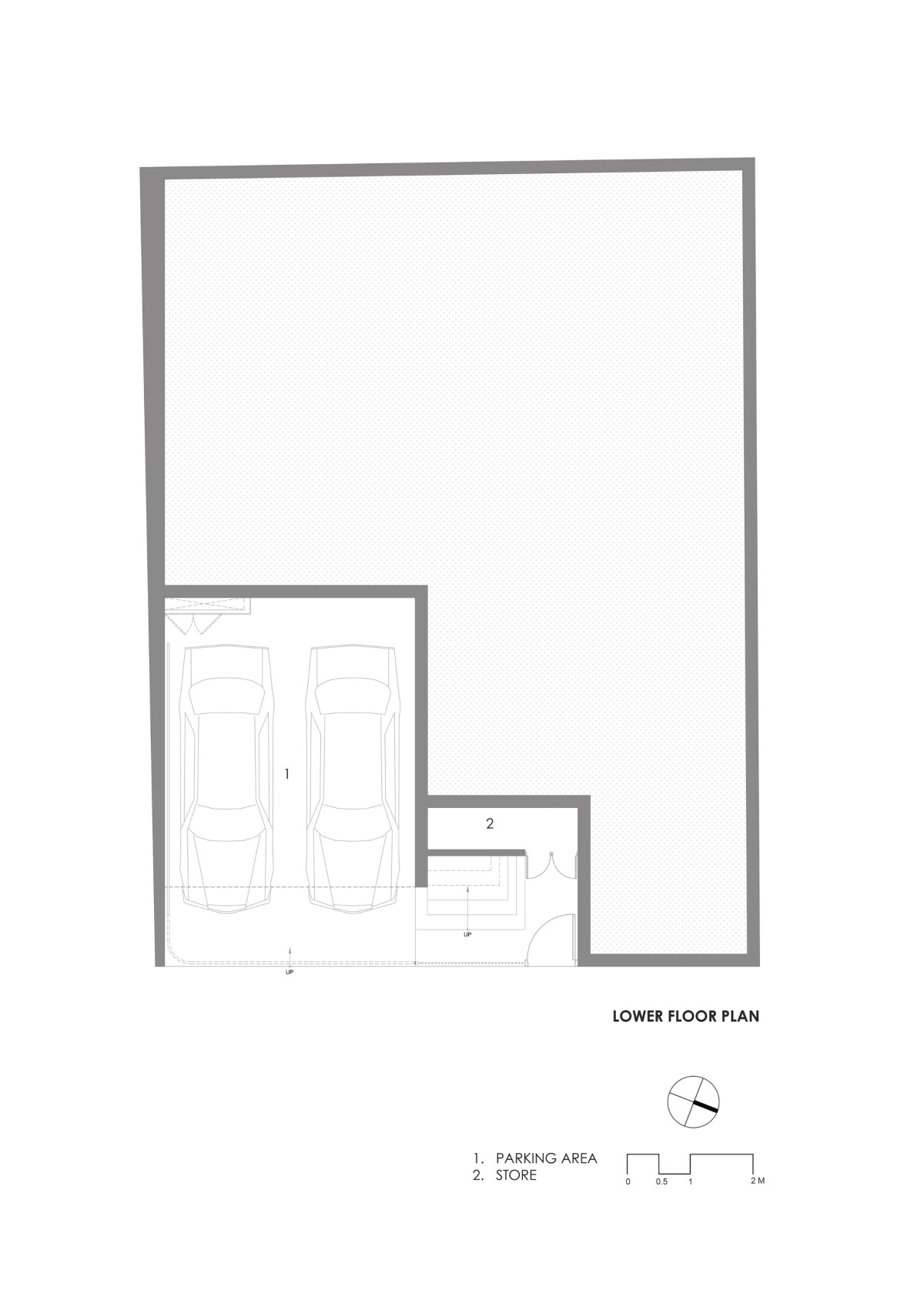 Lower floor plan of The White Bleached House by Neogenesis+Studi0261