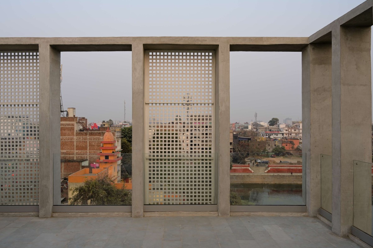 Terrace view of Veiled Building by KUN Studio
