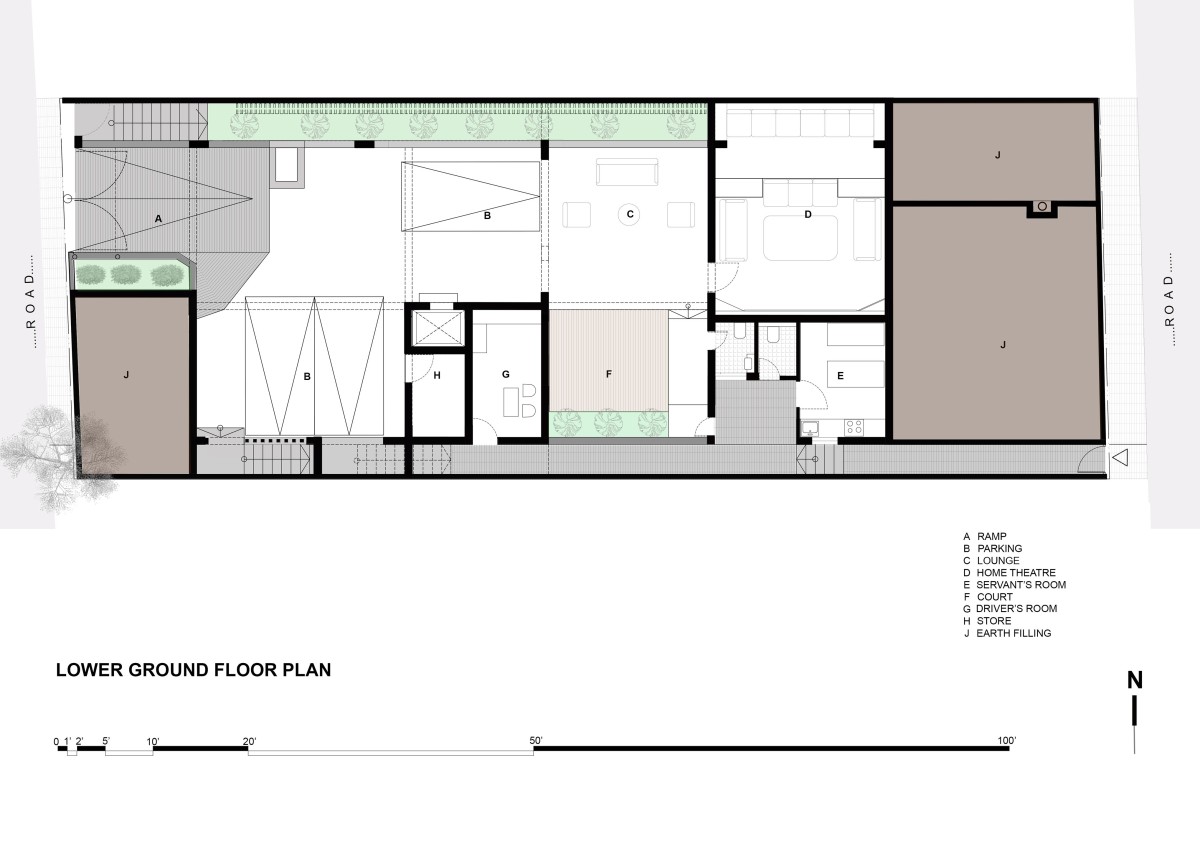 Lower Ground floor plan of A Home By The Park by 4site Architects