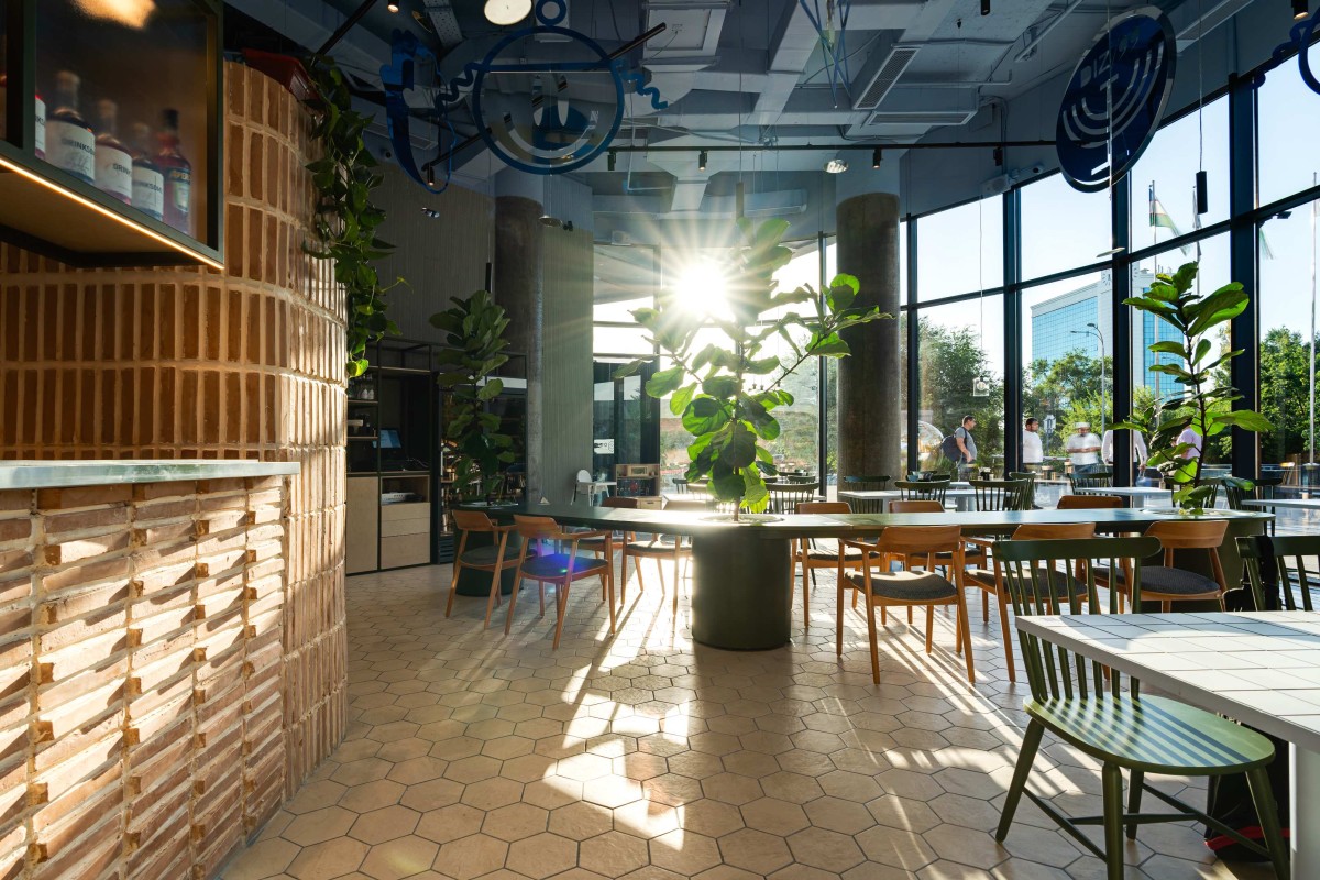 Interior view of Dizengof99  - Israeli Cafe by UTRO Architectural Studio