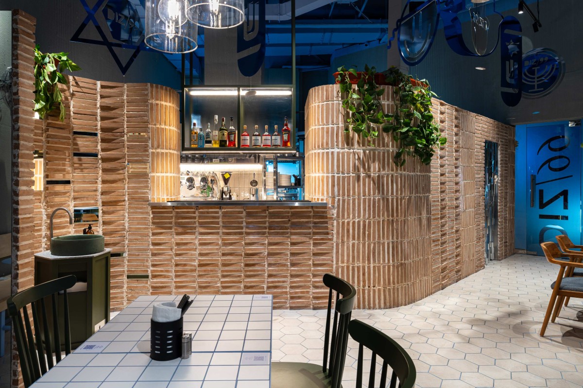 Interior view of Dizengof99  - Israeli Cafe by UTRO Architectural Studio