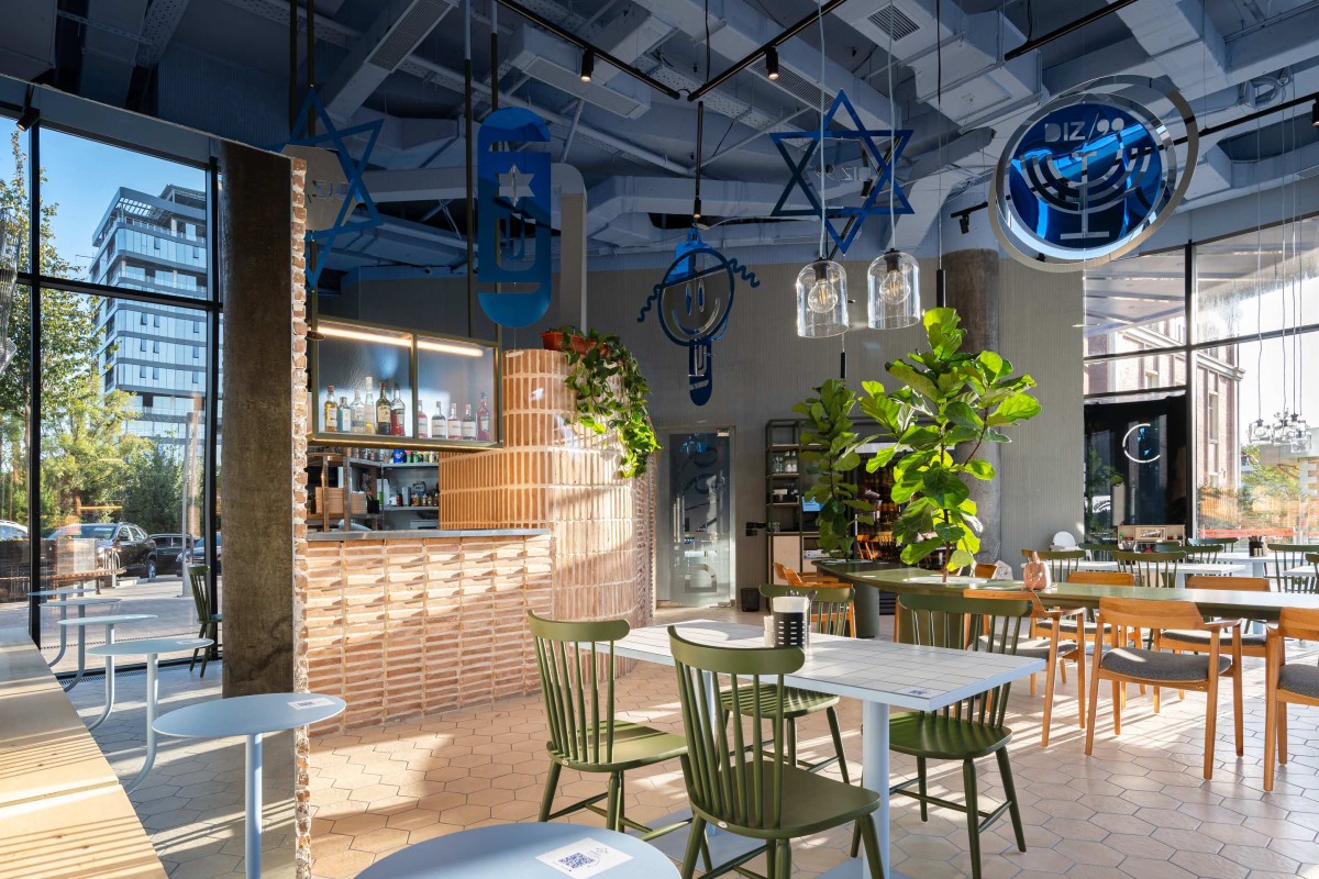 Interior view of Dizengof99  - Israeli Cafe by UTRO Architectural Studio