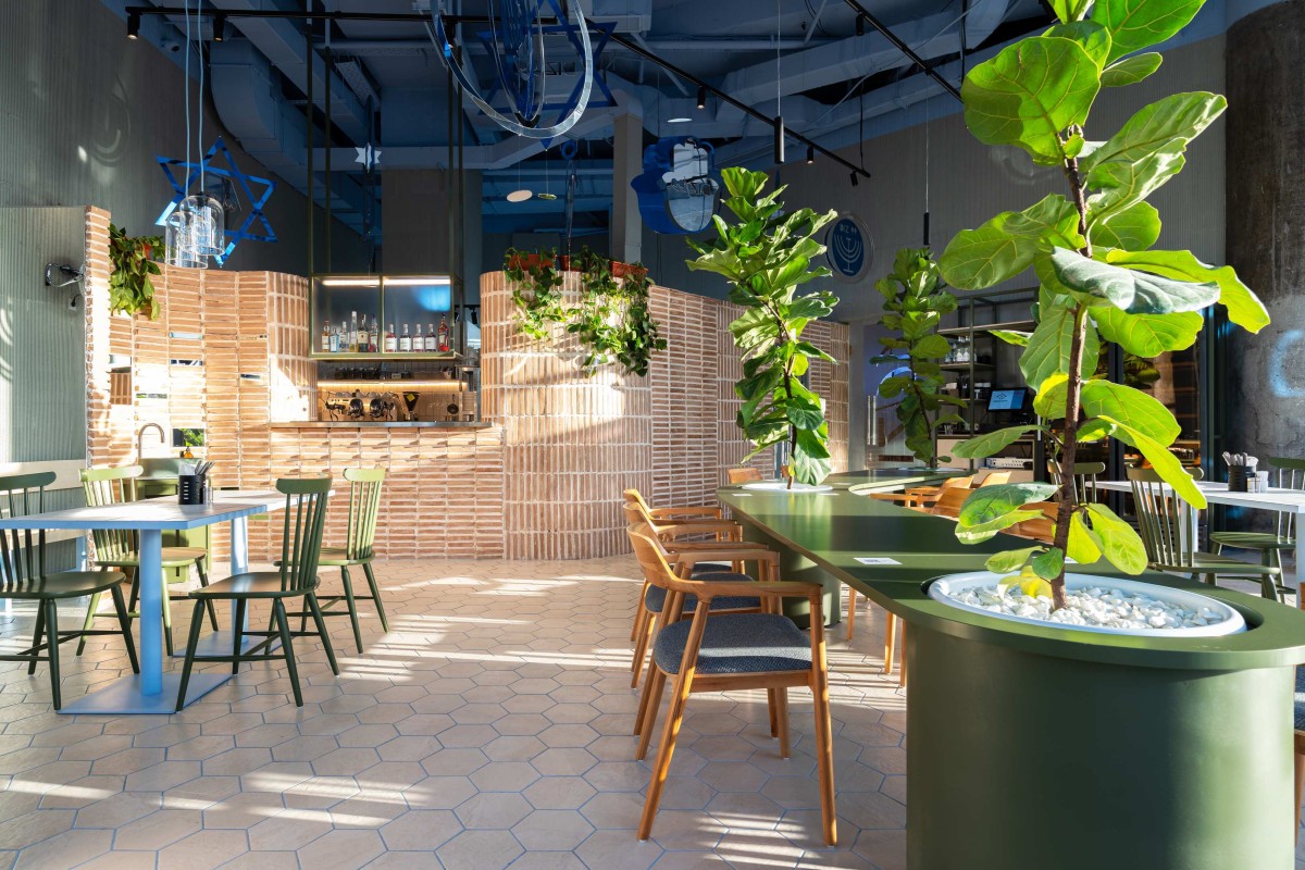 Interior view of Dizengof99  - Israeli Cafe by UTRO Architectural Studio