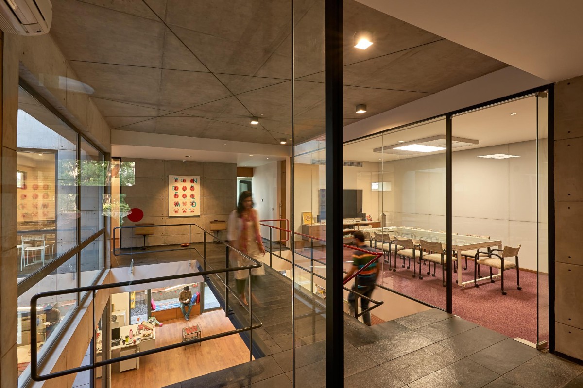 Lobby to conference room of House of Courts by DADA & Partners
