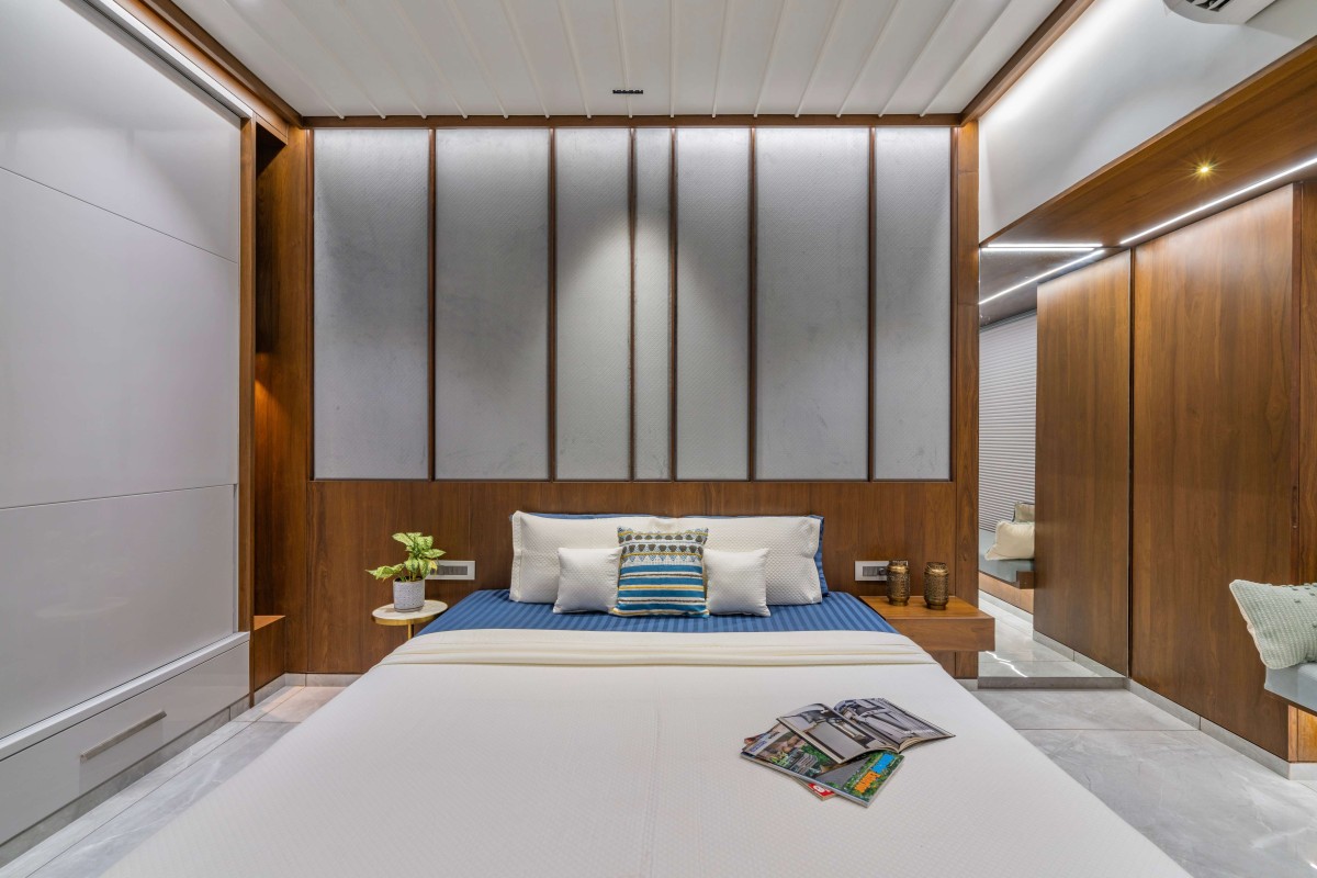 Bedroom 2  of An Amiable Enclave Of Sharnam 7 by Anand Patel Architects