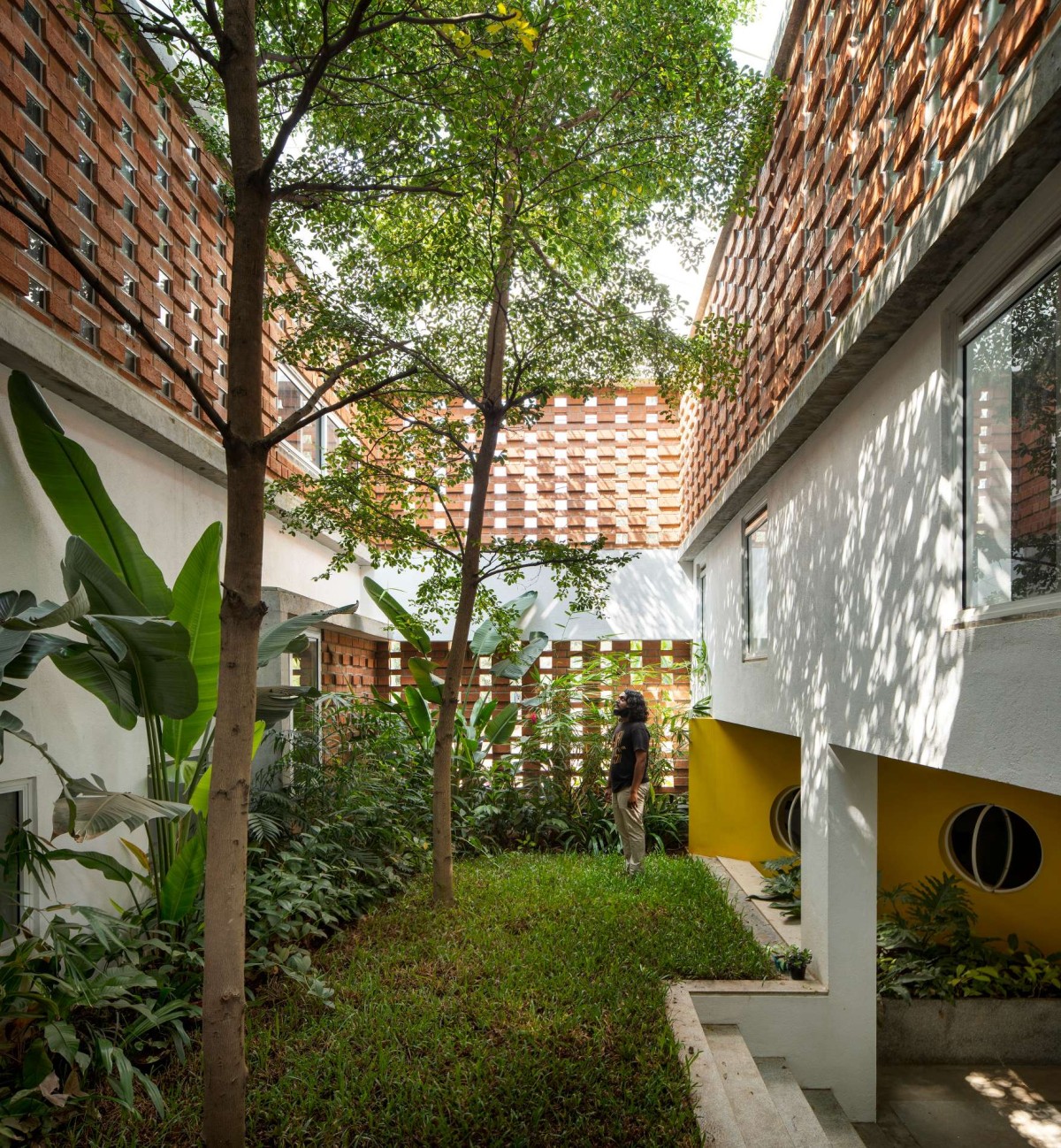 Courtyard view of Inside Out House by Gaurav Roy Choudhury Architects