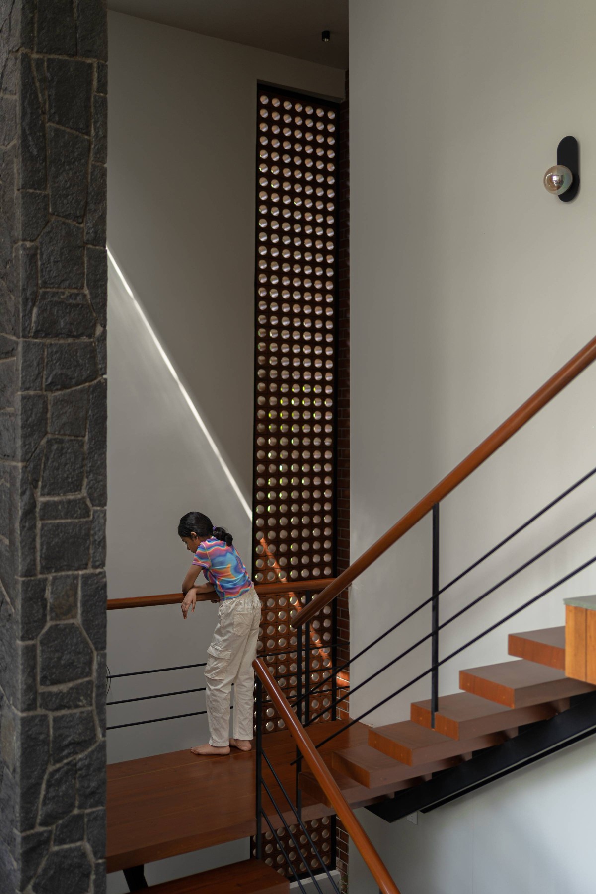 Staircase of Tropical Incline by Bani Architects