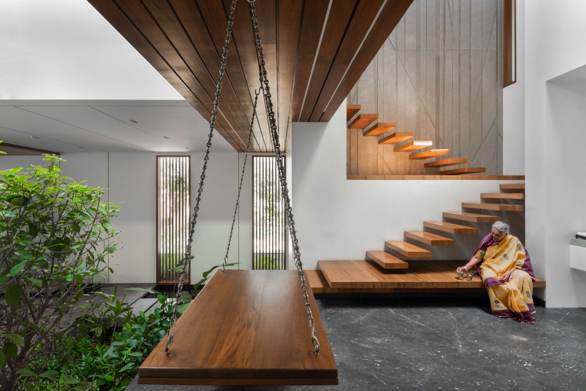 Swing and staircase of Janani House by Collage Architecture Studio