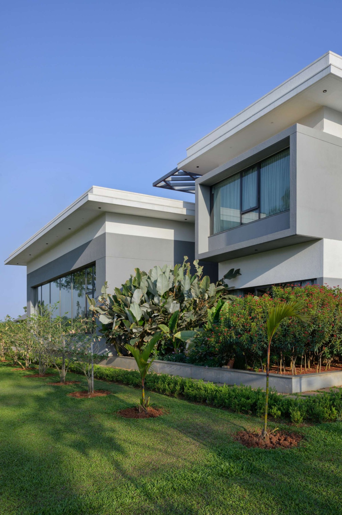 Exterior view of Pushpa House by Ecumene Habitat Solutions Pvt. Ltd.