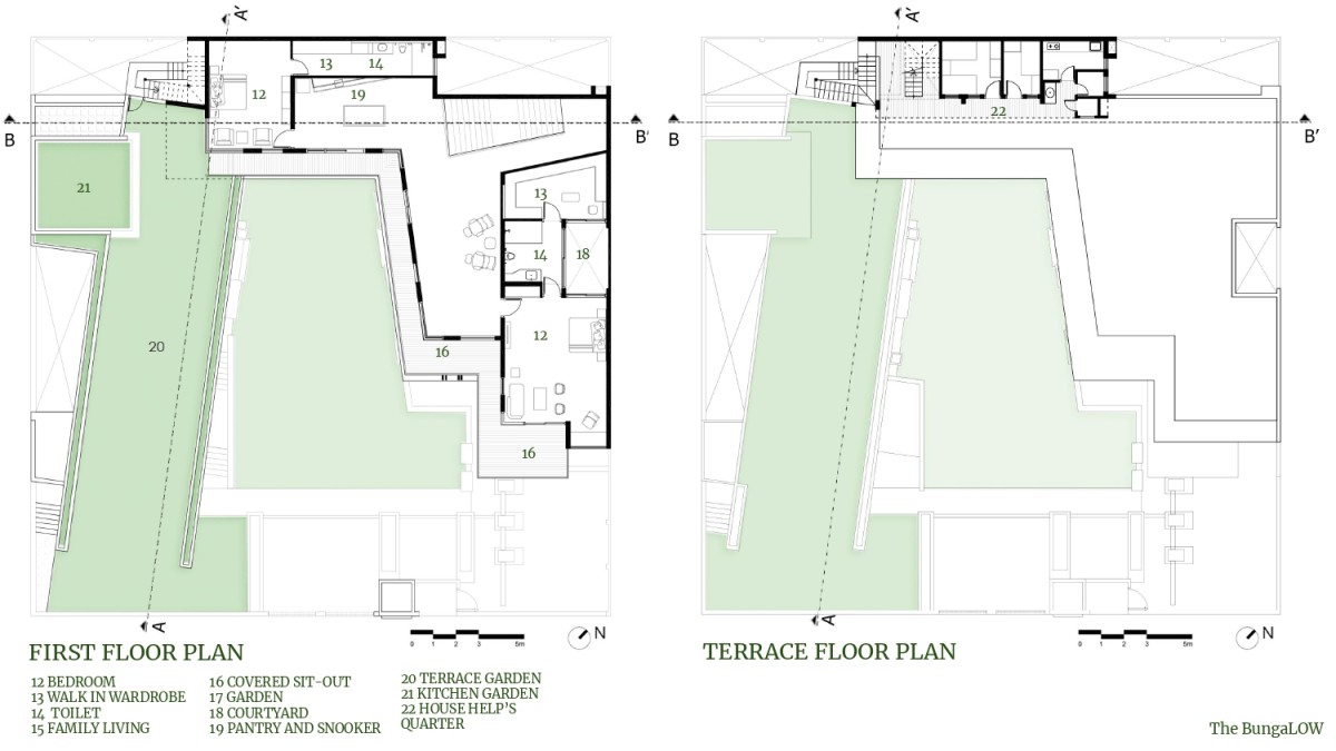 First floor plan of The BungaLOW by Anagram Architects