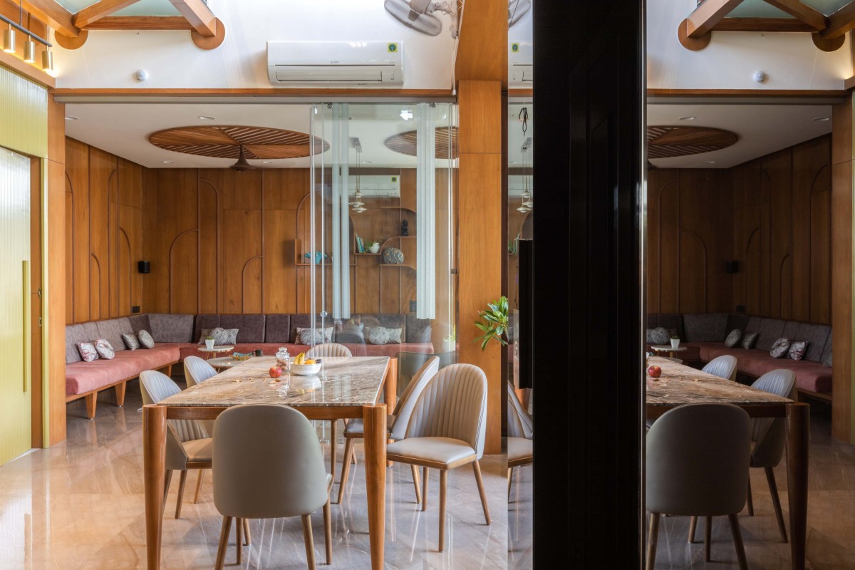 Dining of Swapna Residence - A Harmonious Fusion of Design and Function by Architects at Work