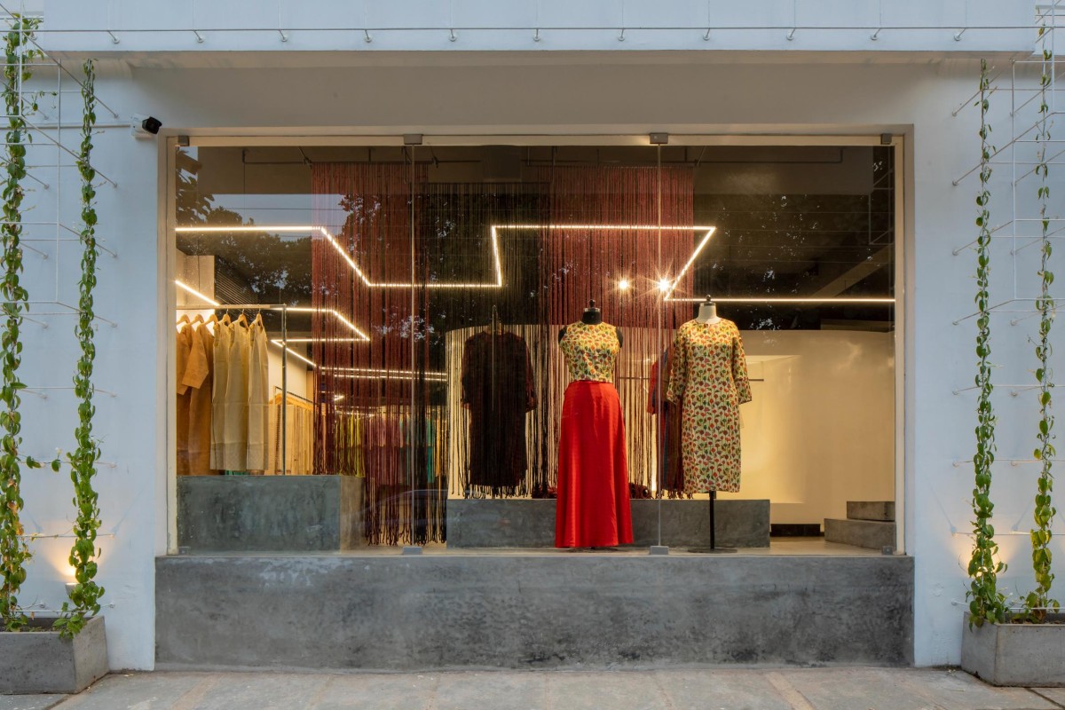 Exterior of The Store between the Lines by LIJO.RENY.Architects