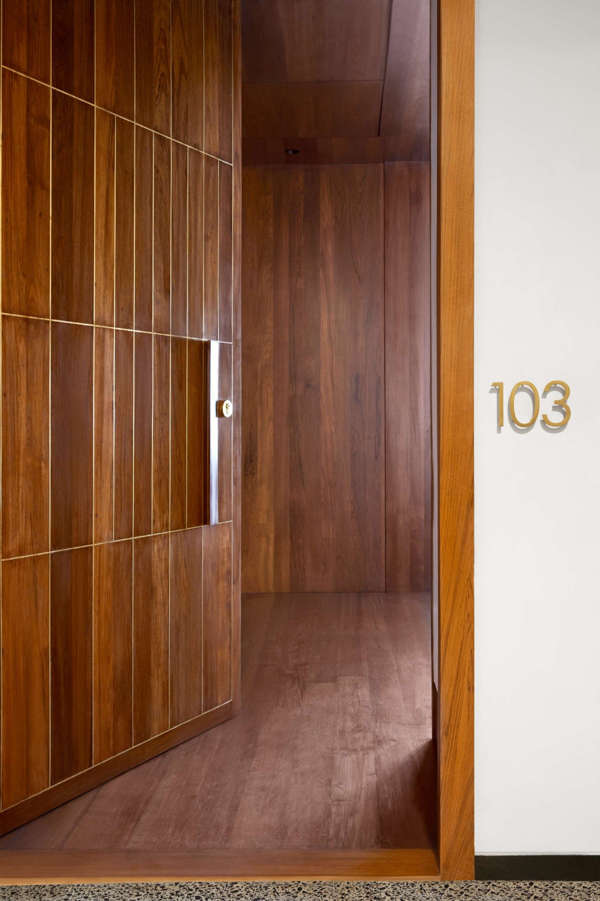 Entrance of The Zen Apartment by Atelier Varun Goyal