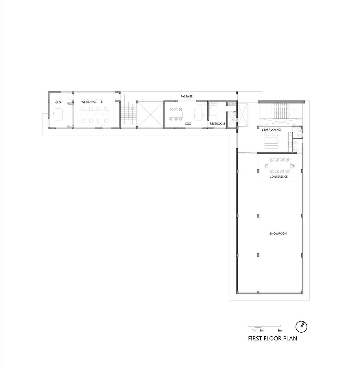 First floor plan of The Natural Floors by Barefoot Architects