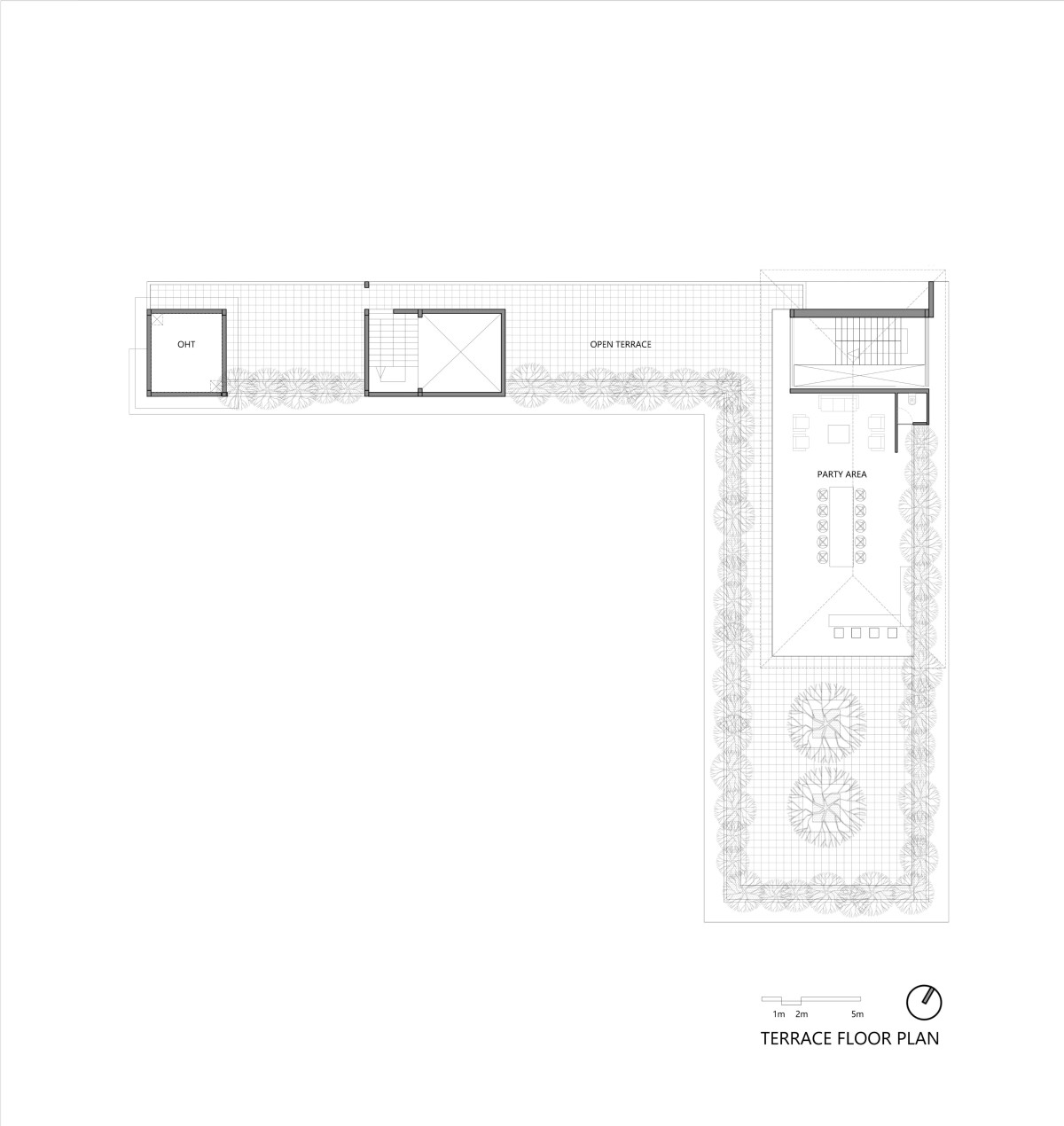 Terrace plan of Ground floor plan of The Natural Floors by Barefoot Architects