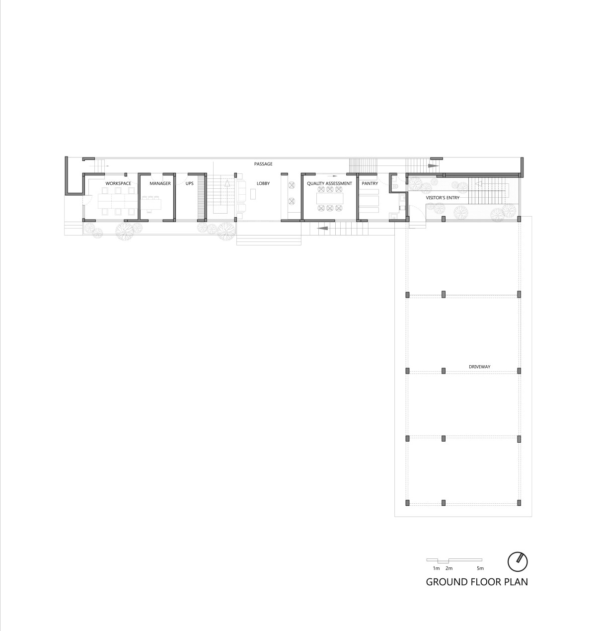 Ground floor plan of The Natural Floors by Barefoot Architects