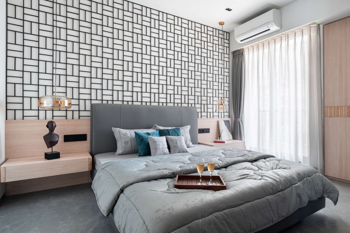 Bedroom of Santvan Sample House by aplus Design