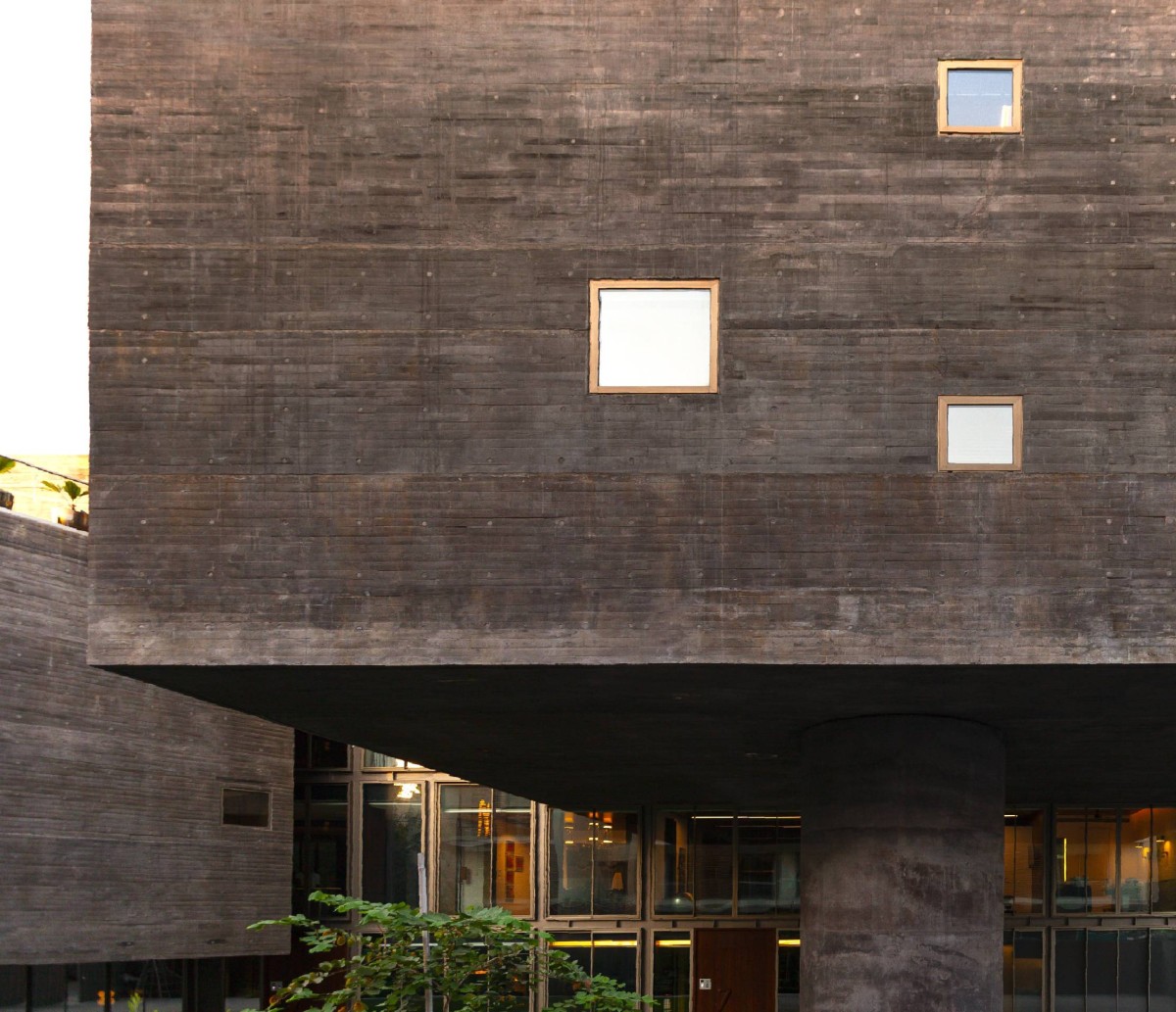 Exterior view of The Three Mashrabiyas House by Matra Architects and Rurban Planners