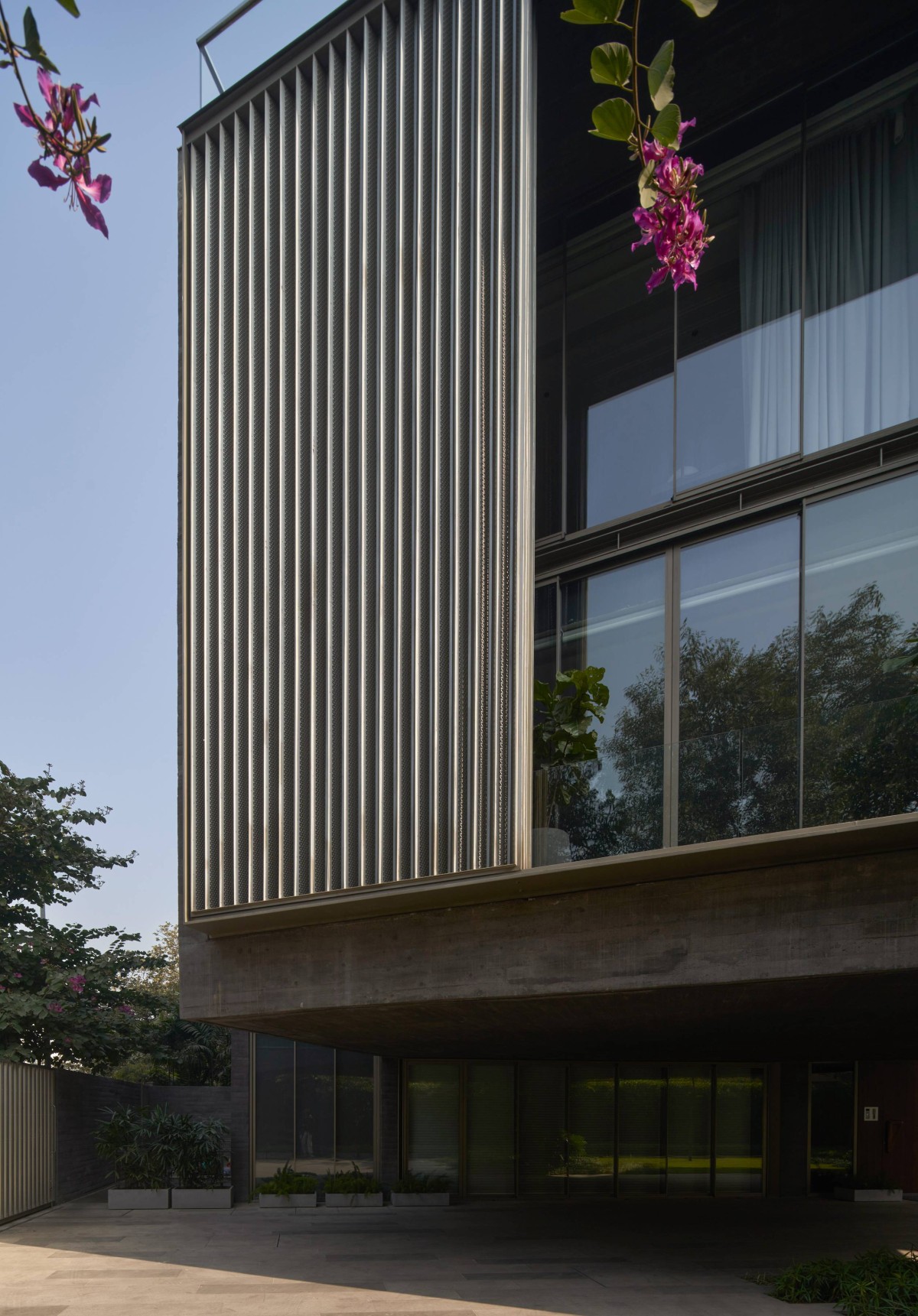 Exterior view of The Three Mashrabiyas House by Matra Architects and Rurban Planners