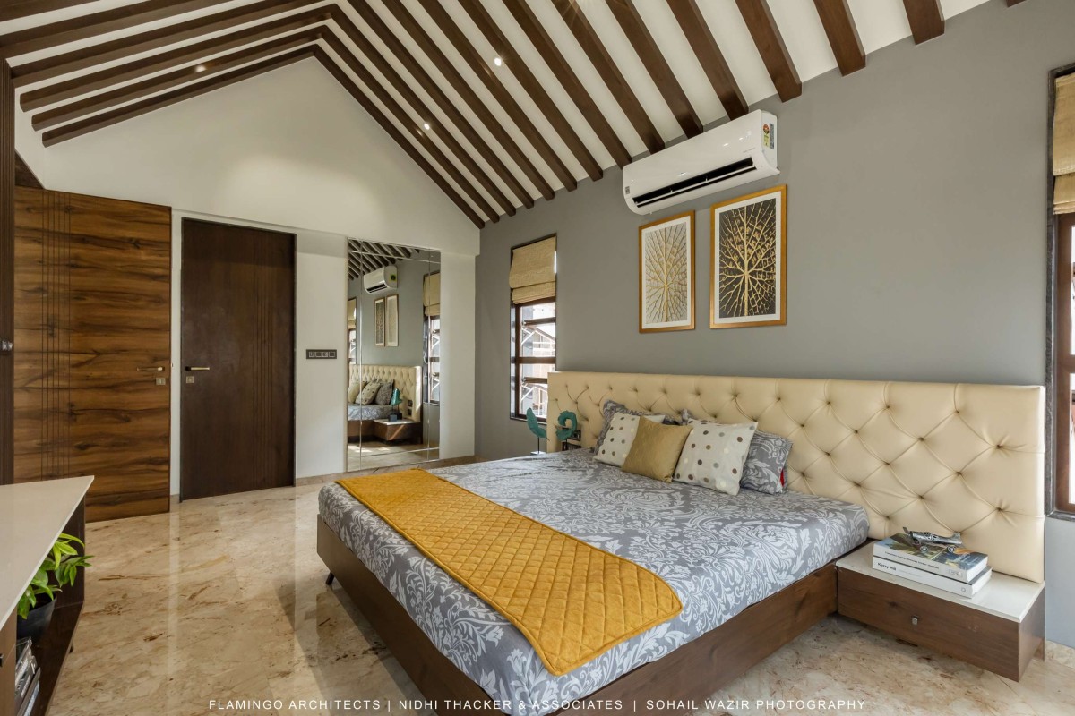 Sons Bedroom of Pujara House by Flamingo Architects + Nidhi Thacker and Associates
