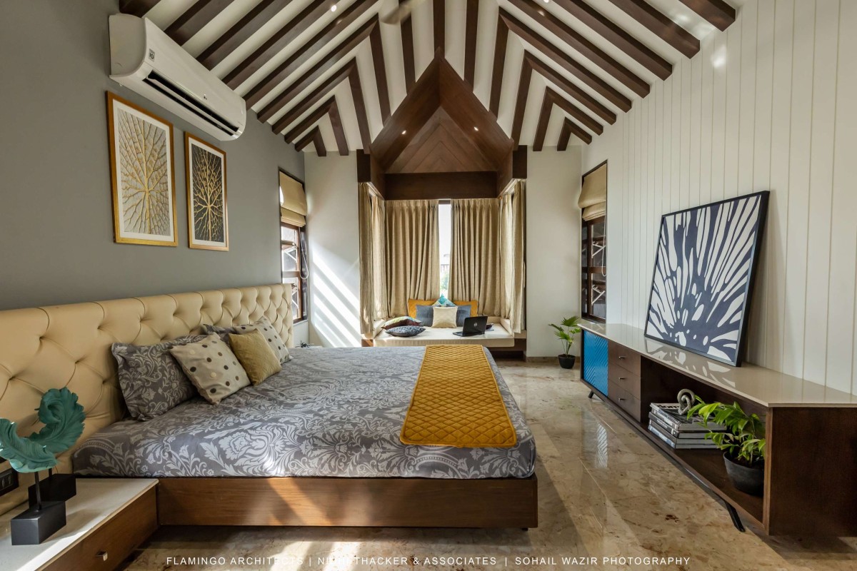 Sons Bedroom of Pujara House by Flamingo Architects + Nidhi Thacker and Associates