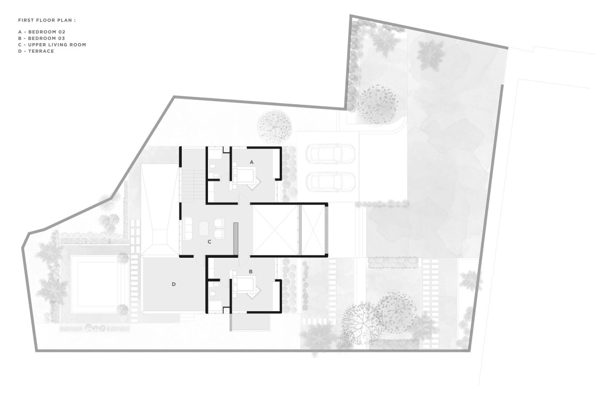 First floor plan of Woven Earth by The Design Room