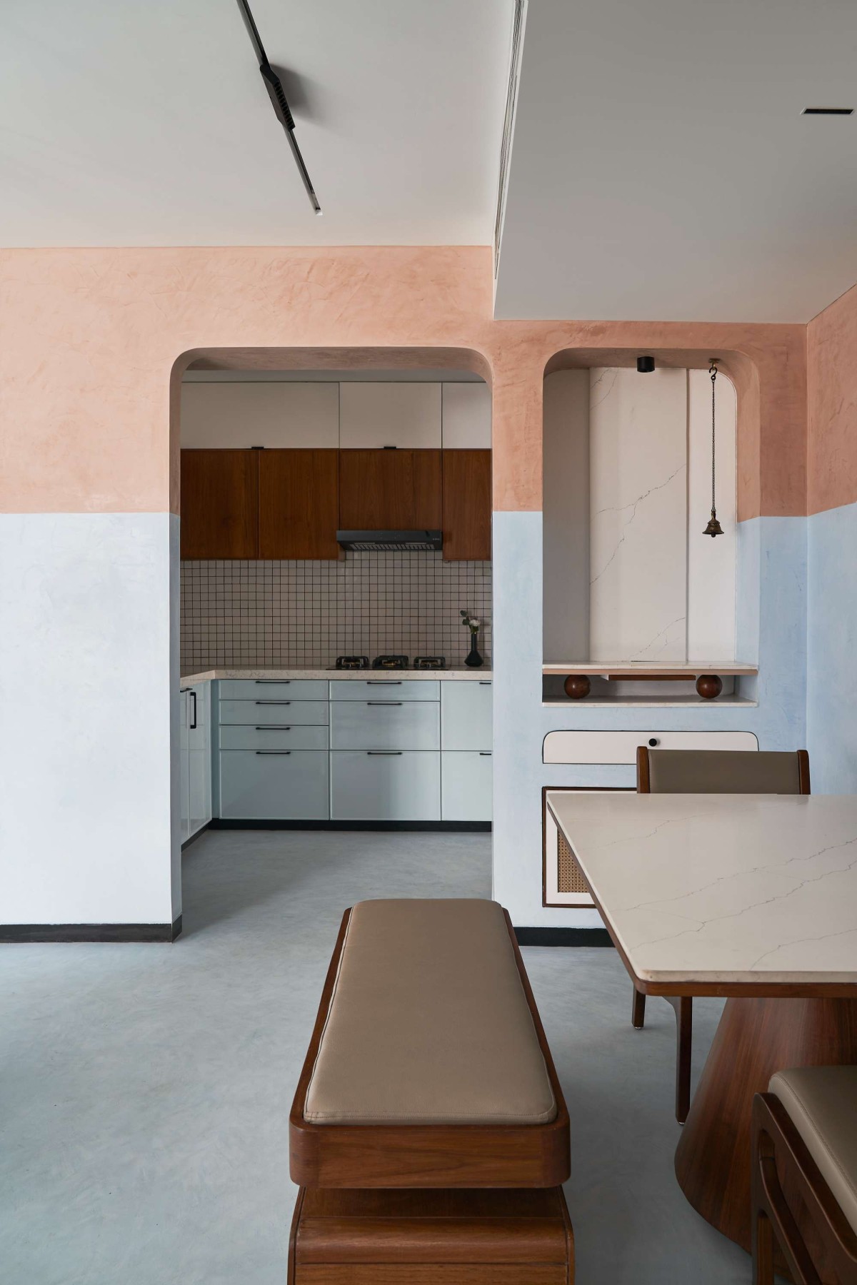 Dining and kitchen of Experiment 101 by One Habitat Studio