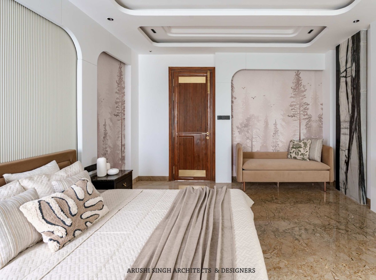 Bedroom of The Narayan House by Arushi Singh Architects & Designers