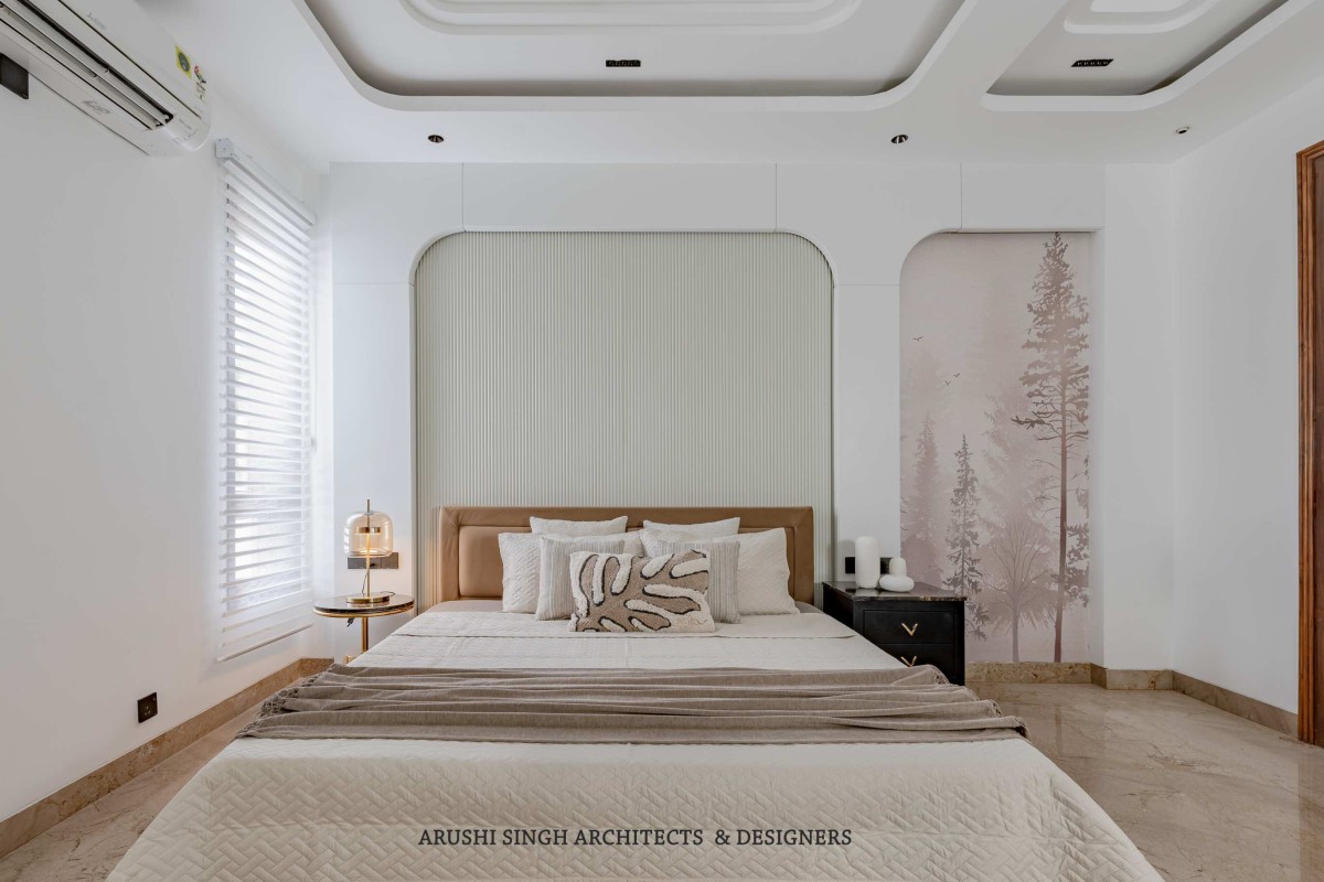 Bedroom of The Narayan House by Arushi Singh Architects & Designers