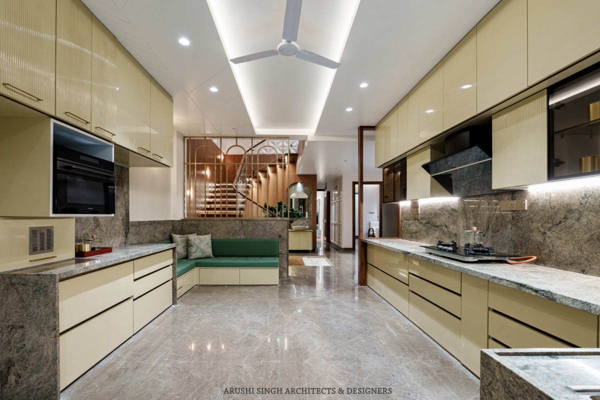 Kitchen of The Narayan House by Arushi Singh Architects & Designers