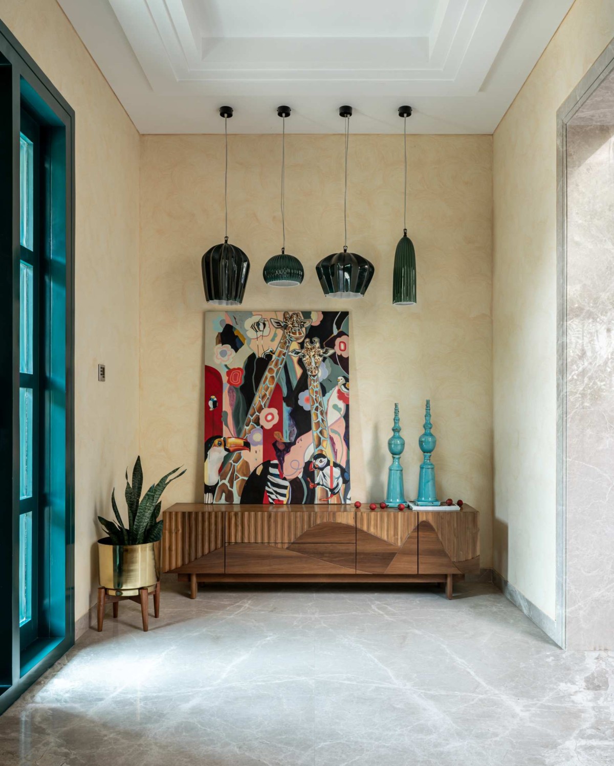 Foyer of Ekta Villa by Beyond Spaces Design Studio